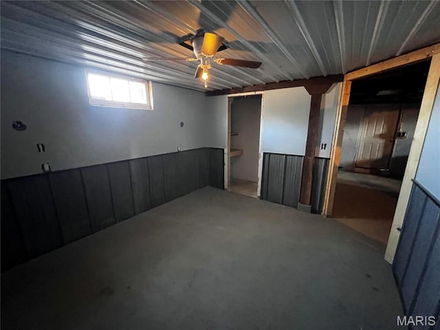 901 Edgemont Blvd, Perryville, MO 63775 - below grade area with a ceiling fan