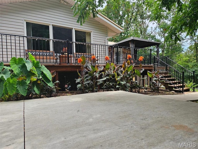 1034 Port Perry Dr, Perryville, MO 63775 - view of patio / terrace featuring stairs