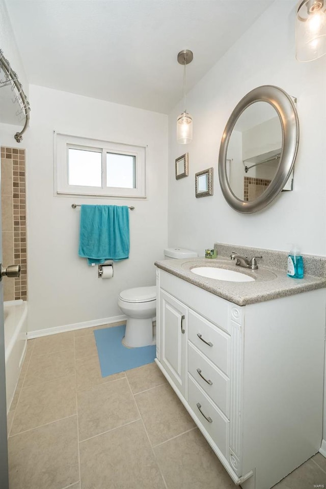 10144 Dellridge Ln, Saint Louis, MO 63136 - bathroom featuring toilet, vanity, tile patterned flooring, and baseboards