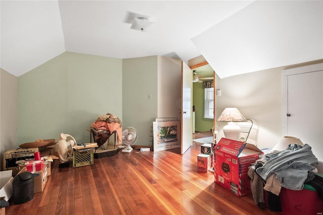 10319 Cable Ave, Frontenac, MO 63131 - playroom featuring wood finished floors and lofted ceiling