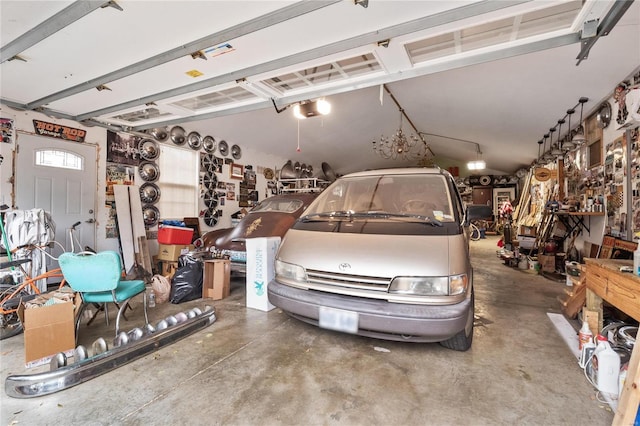 10319 Cable Ave, Frontenac, MO 63131 - garage featuring a garage door opener