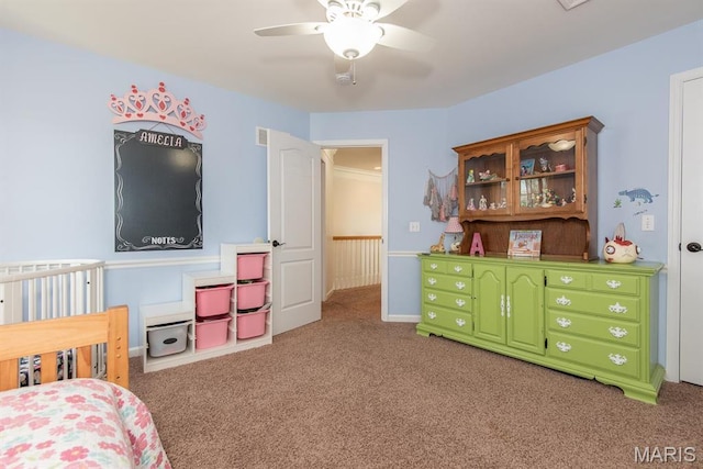 2314 Longest Dr, Wentzville, MO 63385 - bedroom with light colored carpet and ceiling fan