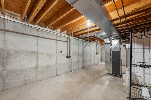 1443 Alberta Dr, Saint Charles, MO 63303 - unfinished basement with heating unit