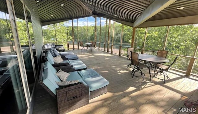 2358 Brown Rd, Van Buren, MO 63965 - wooden deck with outdoor dining space