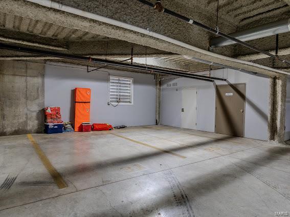 view of parking garage