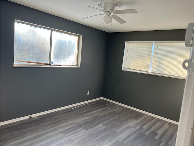 4610 Lexington Ave, Saint Louis, MO 63115 - unfurnished room with a ceiling fan, wood finished floors, and baseboards