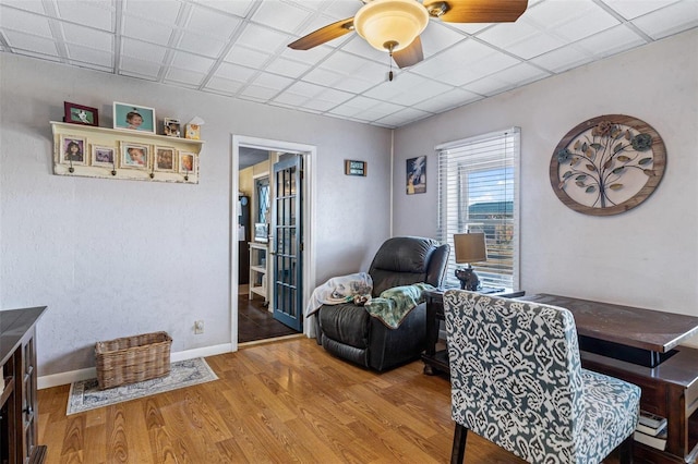10751 State Route F, Farmington, MO 63640 - dining room with light wood-style flooring, ceiling fan, and baseboards