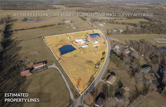 10751 State Route F, Farmington, MO 63640 - overview of rural landscape with property boundaries highlighted