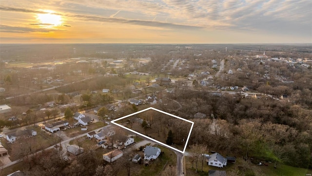 989 Clay St, Saint Clair, MO 63077 - aerial view of property and surrounding area featuring property parcel outlined