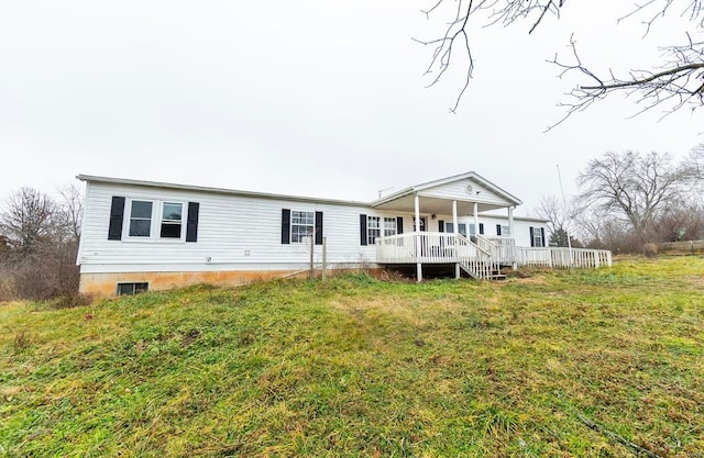 30190 S US Highway 63, Edgar Springs, MO 65462 - rear view of property with a deck and a lawn