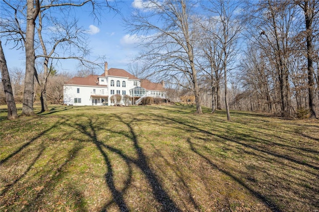view of grassy yard