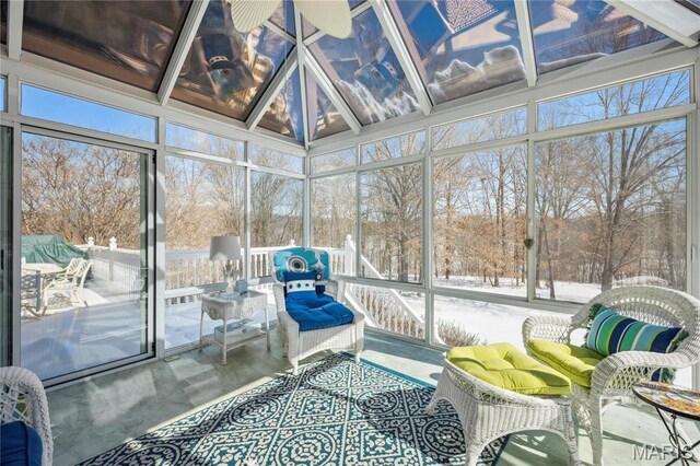 19385 Deer Pointe Estates Dr, Wildwood, MO 63038 - sunroom / solarium featuring view of scattered trees
