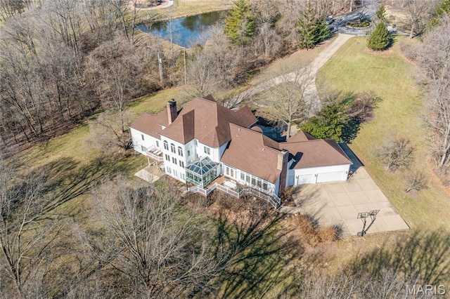 19385 Deer Pointe Estates Dr, Wildwood, MO 63038 - aerial view of property and surrounding area featuring a large body of water