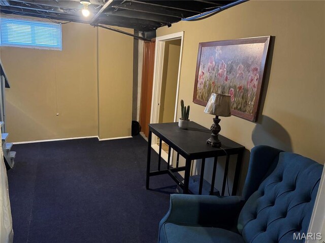 3511 Oakdale Ave, Saint Louis, MO 63121 - below grade area featuring carpet