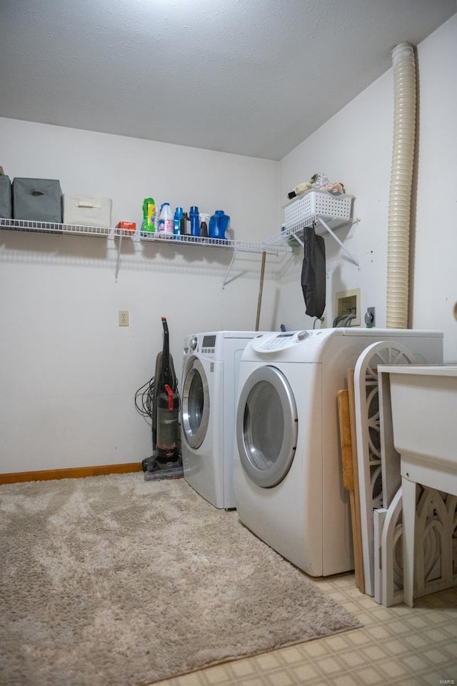 12332 Triple E Ln, Berger, MO 63014 - washroom featuring independent washer and dryer and baseboards