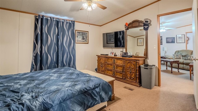 26380 Pebble Creek Dr, Warrenton, MO 63383 - bedroom with crown molding, vaulted ceiling, and carpet