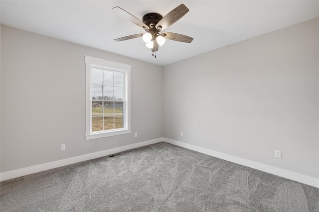 1162 Hawthorne Dr, Desloge, MO 63601 - unfurnished room with carpet, baseboards, and a ceiling fan