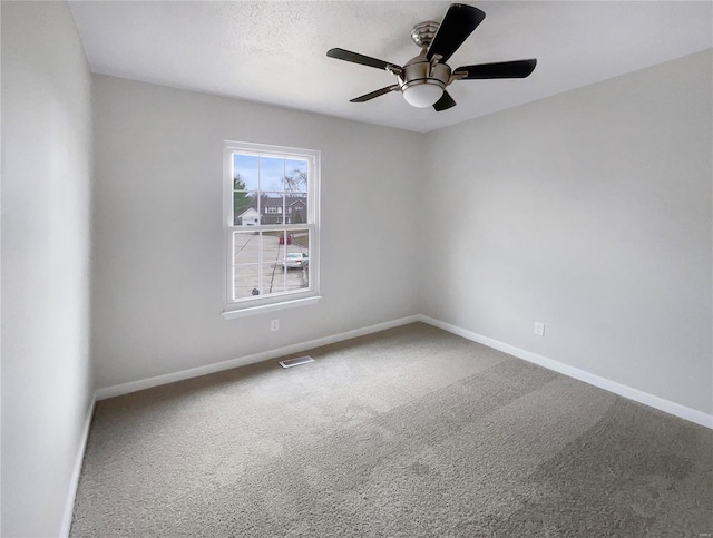 1253 Orion Way, Saint Peters, MO 63376 - spare room featuring a ceiling fan, baseboards, and carpet floors