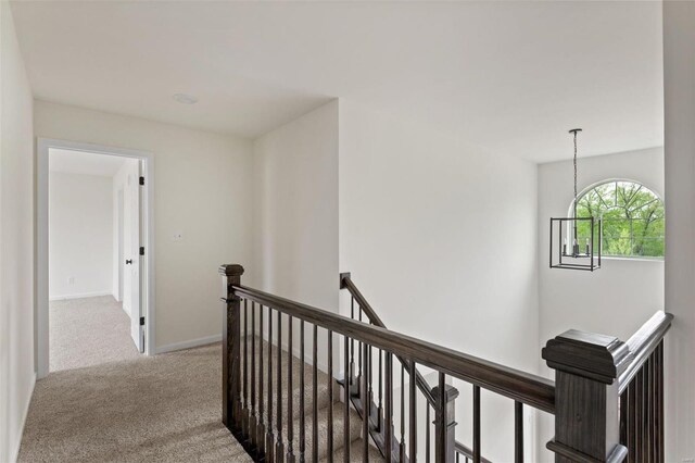 1741 Martingale Ln, Eureka, MO 63025 - hall with an upstairs landing, carpet, and baseboards