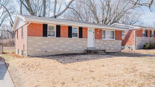 1370 Reale Ave, Saint Louis, MO 63138 - ranch-style house with brick siding and fence