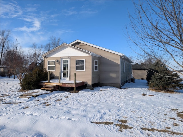 413 N 6th St, New Douglas, IL 62074 - view of snow covered back of property