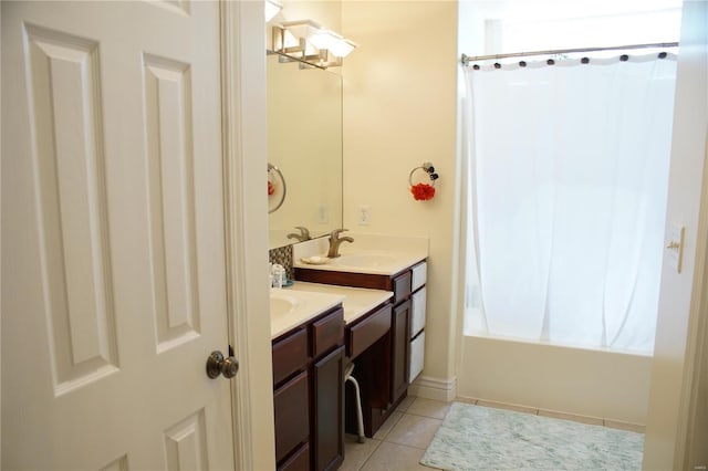 10 Anemone Rd, Lake Ozark, MO 65049 - bathroom with vanity, tile patterned flooring, and shower / bath combo
