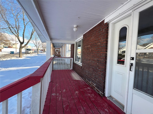 6514 Julian Ave, Saint Louis, MO 63133 - view of snow covered deck
