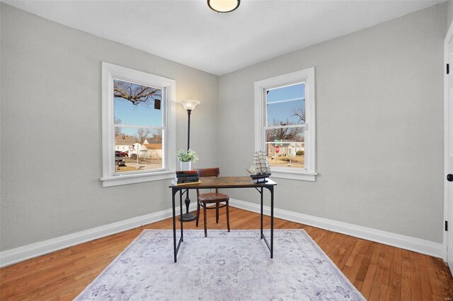 1100 Northdale Ave, Saint Louis, MO 63138 - office with baseboards and wood finished floors