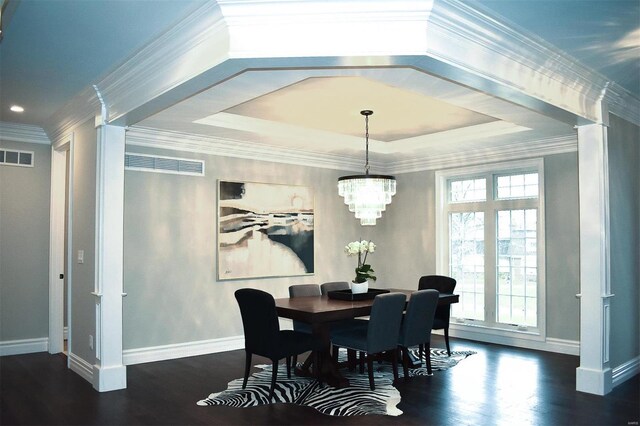 267 Saint Andrews Dr, Saint Albans, MO 63073 - dining room with wood finished floors, baseboards, and a chandelier