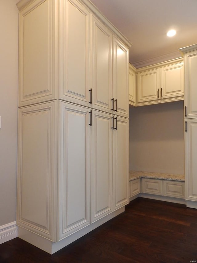 267 Saint Andrews Dr, Saint Albans, MO 63073 - mudroom featuring dark wood-style floors and recessed lighting