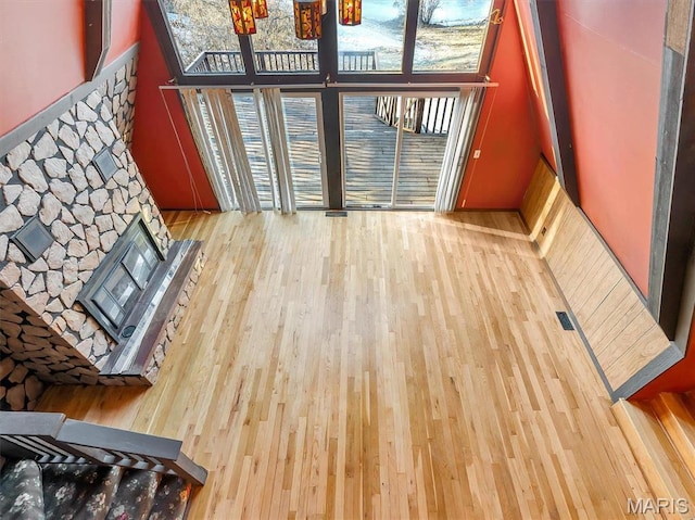 3553 Evergreen Dr, Catawissa, MO 63015 - unfurnished living room with hardwood / wood-style flooring
