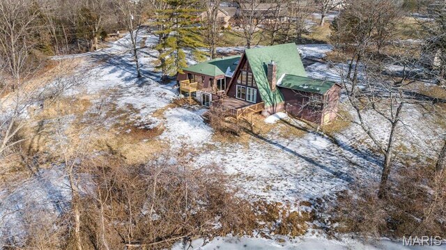 3553 Evergreen Dr, Catawissa, MO 63015 - view of snowy aerial view