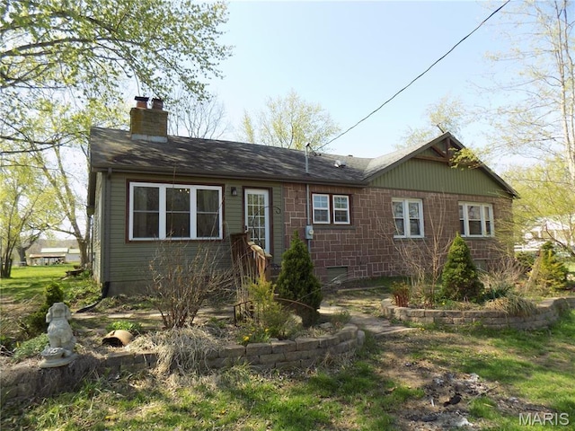 170 County Rd, Ironton, MO 63650 - back of property with a chimney and roof with shingles