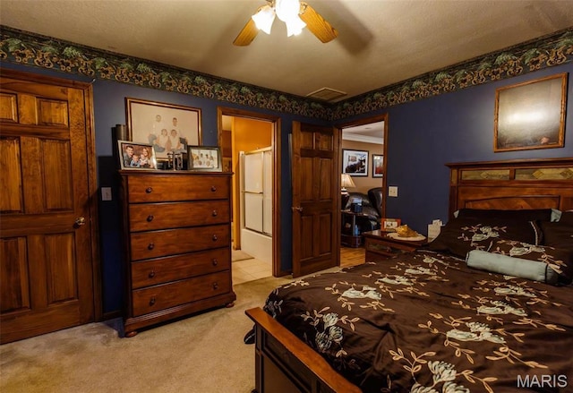 702 S 525th Rd, East Prairie, MO 63845 - bedroom featuring light colored carpet and ceiling fan