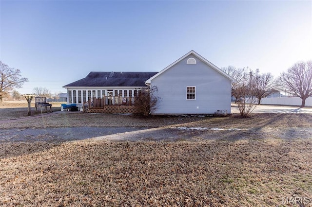 702 S 525th Rd, East Prairie, MO 63845 - view of home's exterior featuring a deck