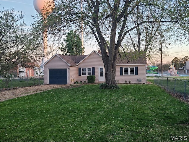 708 E Pear Ave, Owensville, MO 65066 - ranch-style home with dirt driveway and an attached garage