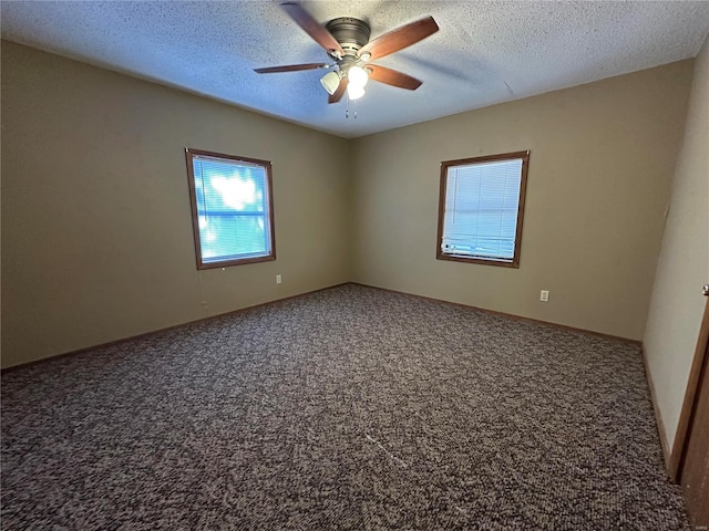 4117 State Highway 21, Grandin, MO 63943 - unfurnished room with a ceiling fan, carpet flooring, and a textured ceiling