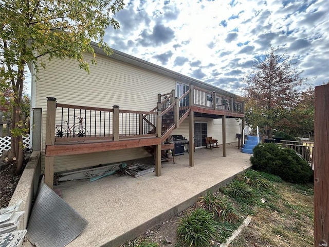 502 Mcclaren Way, Dixon, MO 65459 - back of house with a patio area, stairway, and a deck