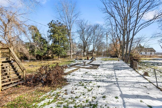 604 N Fountain St, Cape Girardeau, MO 63701 - view of yard featuring stairway and fence