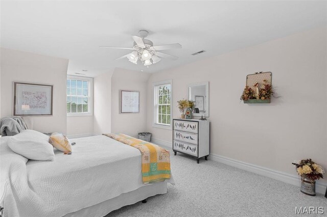 850 Aj Farm Ln, Washington, MO 63090 - bedroom featuring baseboards, carpet, and a ceiling fan