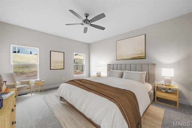 2995 Halls Green Dr, Washington, MO 63090 - carpeted bedroom featuring baseboards and a ceiling fan
