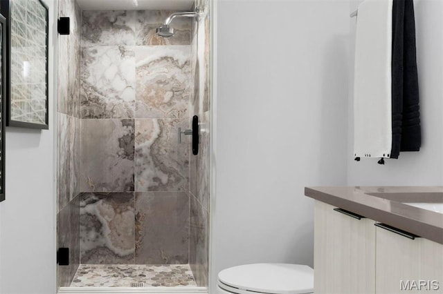 215 N Sarah St Unit 13, Saint Louis, MO 63108 - full bath featuring a stall shower, toilet, and vanity