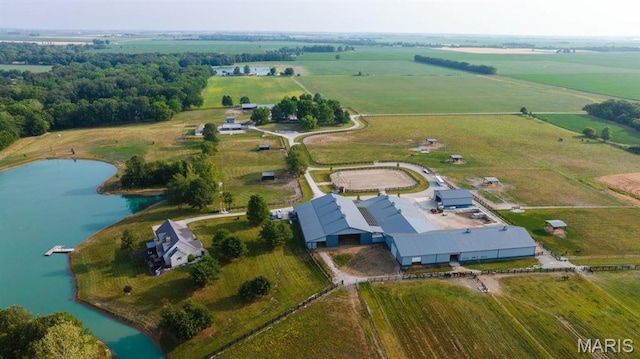 13112 Heritage Ln, Pocahontas, IL 62275 - aerial view of property's location with rural landscape and a large body of water