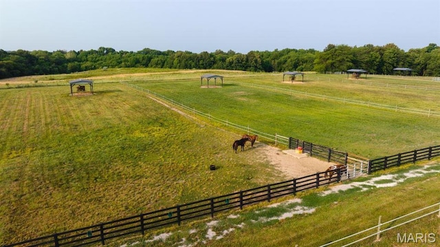13112 Heritage Ln, Pocahontas, IL 62275 - overview of rural landscape with agricultural land