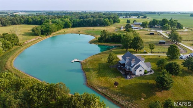 13112 Heritage Ln, Pocahontas, IL 62275 - overview of rural landscape featuring a nearby body of water