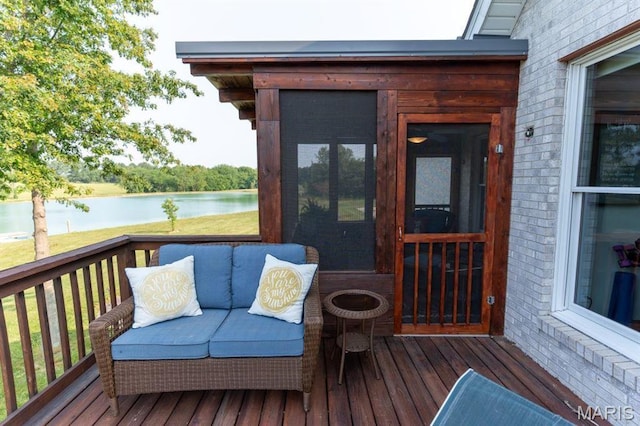 13112 Heritage Ln, Pocahontas, IL 62275 - wooden deck featuring a water view