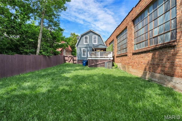 3258 Walter Ave, Saint Louis, MO 63143 - view of yard with central AC unit and a wooden deck
