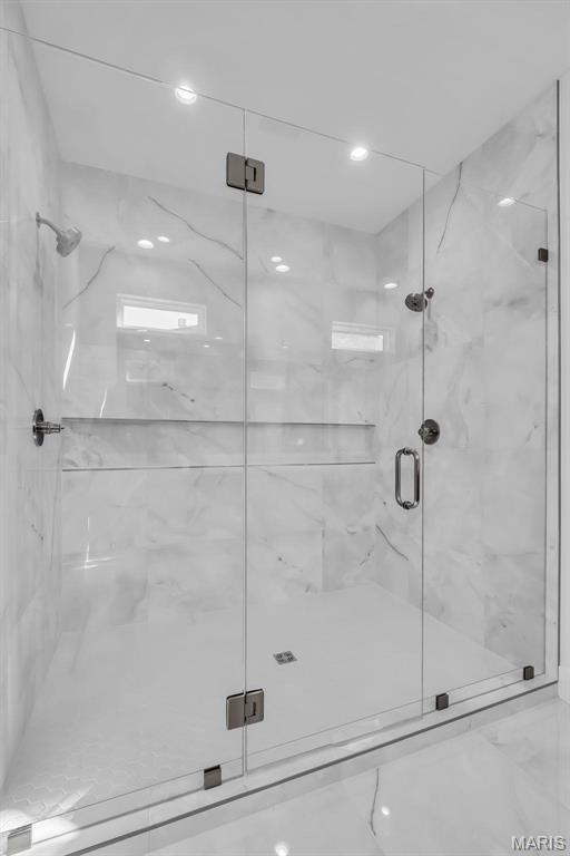 600 Legacy Dr, Waterloo, IL 62298 - bathroom with a marble finish shower