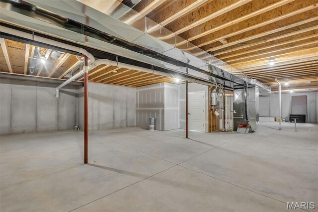 600 Legacy Dr, Waterloo, IL 62298 - unfinished basement featuring heating unit