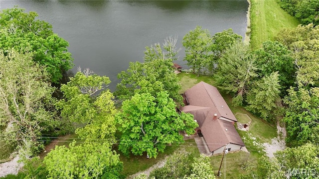520 Christopher Dr, Perryville, MO 63775 - view from above of property with a nearby body of water